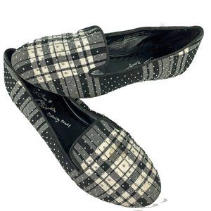 ALICE + OLIVIA by Stacey Benet Drake‎ Plaid Studded Flats
